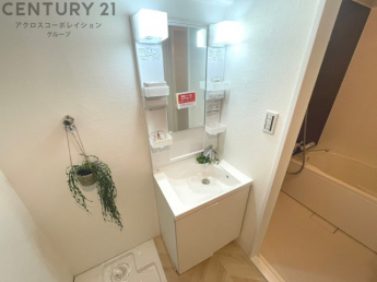 化粧品や洗顔料、歯ブラシなどの必需品をまとめて置ける収納スペースがあり、使用するたびに取り出す手間が省けます。また、水回りのため、濡れても大丈夫な素材が使用されており、お手入れが簡単です。