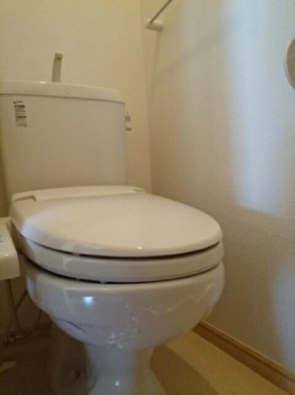 落ち着いた色調のトイレです