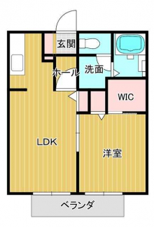 玄関からリビングまでに廊下があるので視線や冷暖房効率も確保で