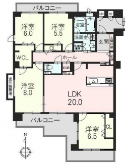 １０４．５４㎡の４ＬＤＫ