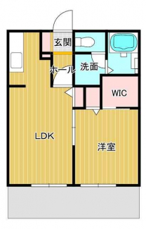 玄関からリビングまでに廊下があるので視線や冷暖房効率も確保で