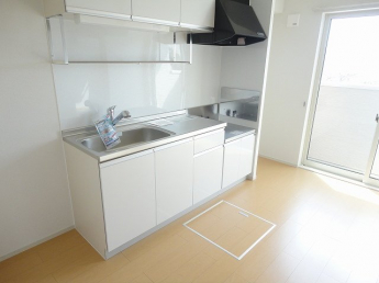 コンパクトなキッチンで掃除もラクラク