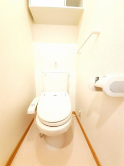 落ち着いた色調のトイレです
