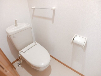 落ち着いた色調のトイレです