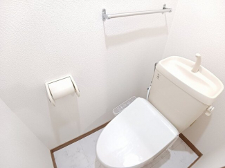 落ち着いた色調のトイレです