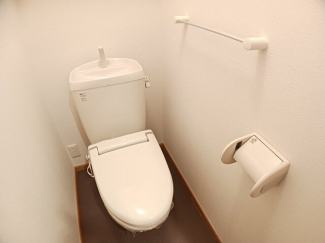 落ち着いた色調のトイレです