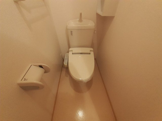 落ち着いた色調のトイレです