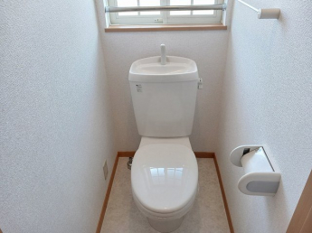 落ち着いた色調のトイレです
