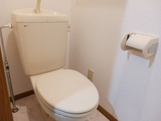 落ち着いた色調のトイレです