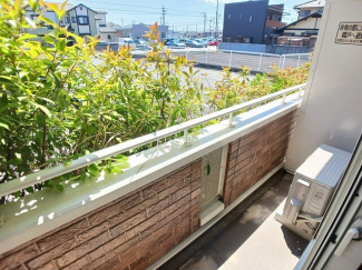 外からの目が気にならないバルコニーで洗濯物が干せます