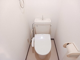 落ち着いた色調のトイレです