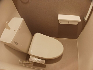 落ち着いた色調のトイレです