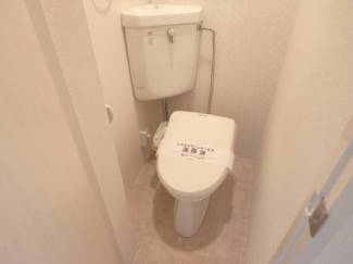 落ち着いた色調のトイレです