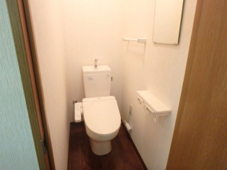 落ち着いた色調のトイレです