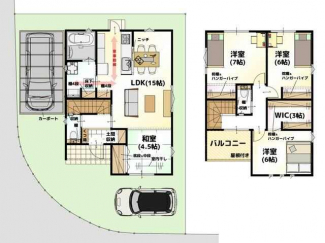 松山市西石井２丁目の新築一戸建ての画像