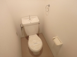 落ち着いた色調のトイレです