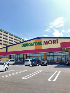 ドラッグストアモリ古三津店まで750m
