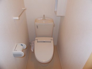 落ち着いた色調のトイレです