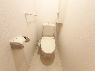 落ち着いた色調のトイレです