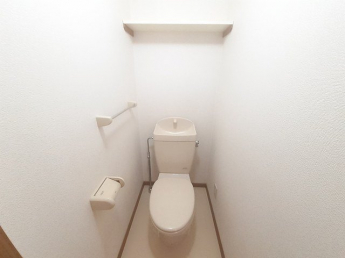 落ち着いた色調のトイレです