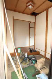 改装工事中の写真です