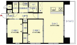 ２ＪＤＫの間取りです。