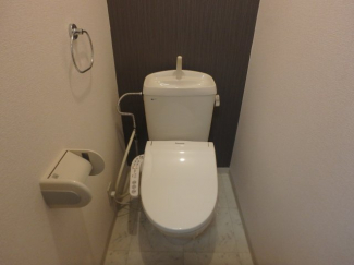 落ち着いた色調のトイレです