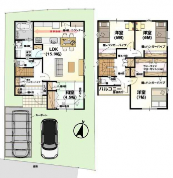 松山市水泥町の新築一戸建ての画像