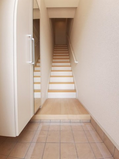 落ち着いた玄関です