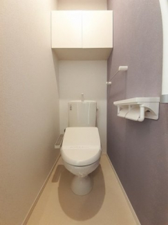 落ち着いた色調のトイレです