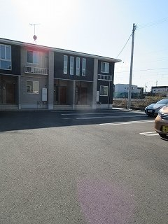駐車場に車を止められます