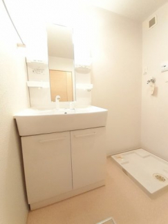忙しい朝には欠かせない洗面所です