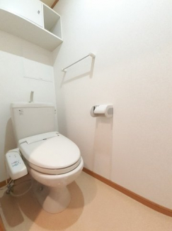 落ち着いた色調のトイレです