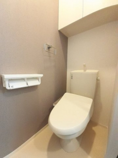 落ち着いた色調のトイレです