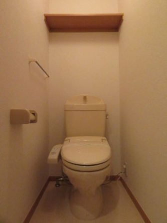 落ち着いた色調のトイレです