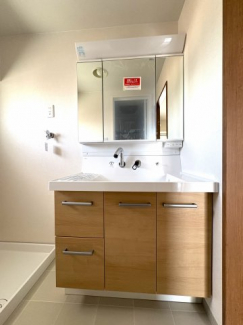 独立洗面化粧台が付いています