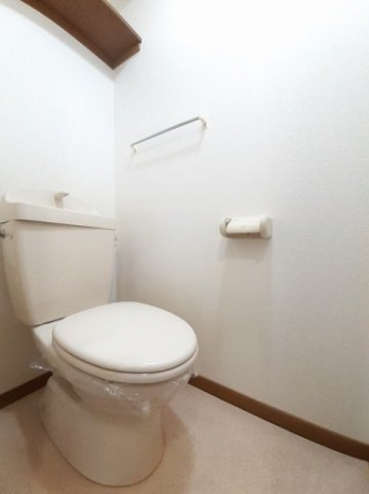 落ち着いた色調のトイレです
