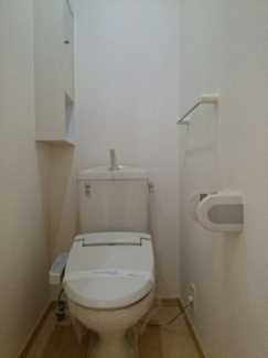 落ち着いた色調のトイレです