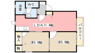 2階の角部屋です