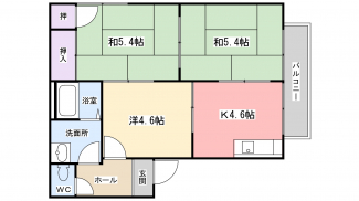 2階の角部屋です