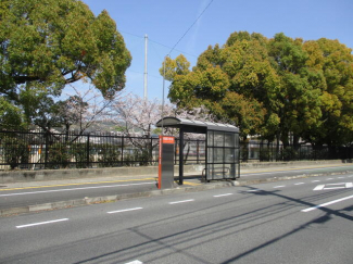 バス停附属中学校前まで450m