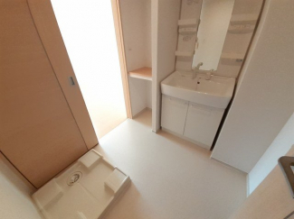 スペースが確保できる洗面所です