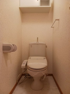 落ち着いた色調のトイレです