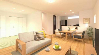 【内観予想図】１６帖＋和室の広々としたＬＤＫ。住みやすさを追