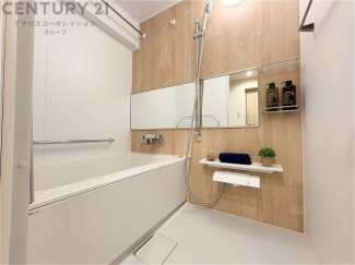 ユニットバスは省スペースでありながら、シンプルな設計と使いやすさを備え、簡便なメンテナンスが可能です。またミラー・小物置き場もあり便利です。
