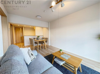 南向きの明るいリビングルーム。