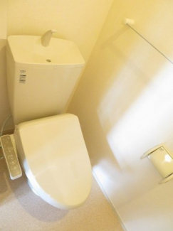 落ち着いた色調のトイレです