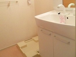 スペースが確保できる洗面所です