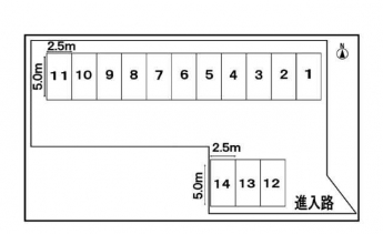 駐車場入口までの進入路は広くはありませんが駐車場は大きく車の