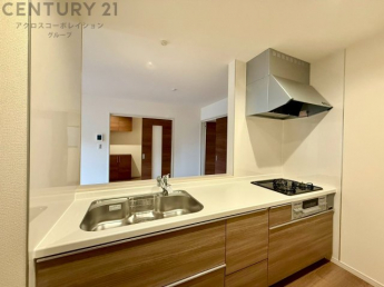 シンプルなデザインと使いやすさを兼ね備えた対面式システムキッチンは、効率的な作業スペースを提供し、家族やゲストとのコミュニケーションを促進します。